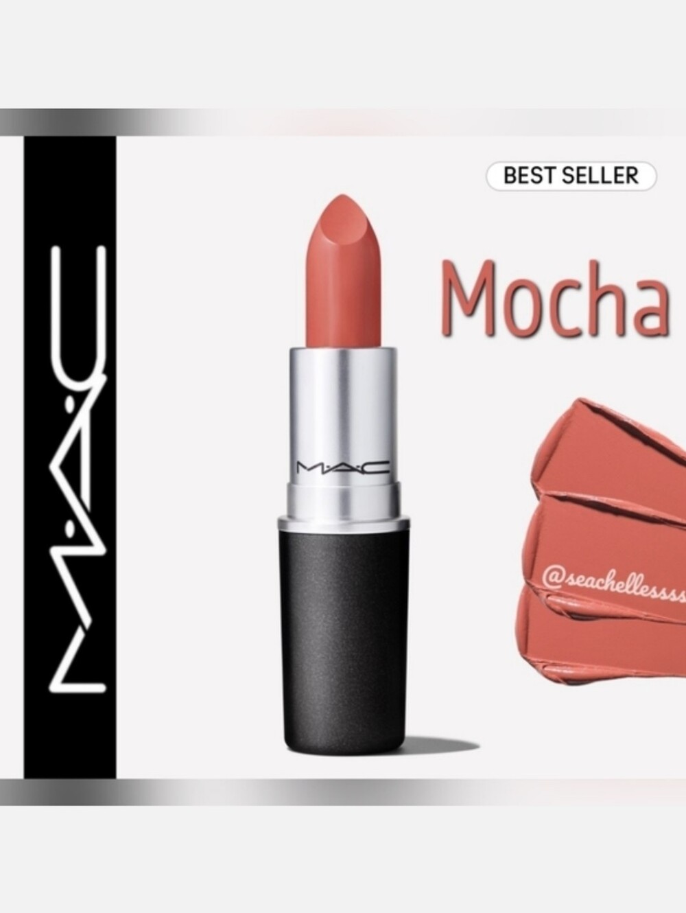 Mocha Mac Cosmetics Satin Finish Lipstick Brand New in Box Authentic Full Size